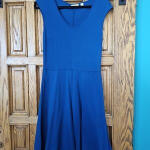 New York & Company Royal Blue Midi Dress